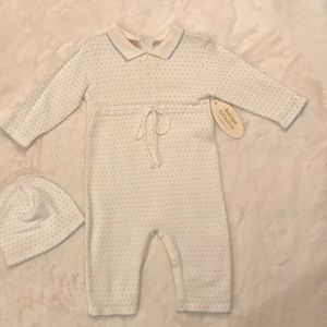 One piece Baby Boy outfit and matching hat